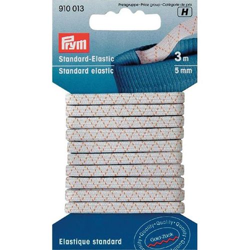 Elastisk strikk 5mm x  3 meter hvit
