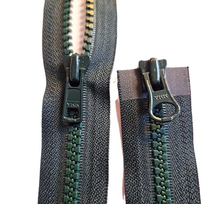 Hovedbilde YKK Glidelås 6 mm VISLON 2-veis flaskegrønn 60 cm