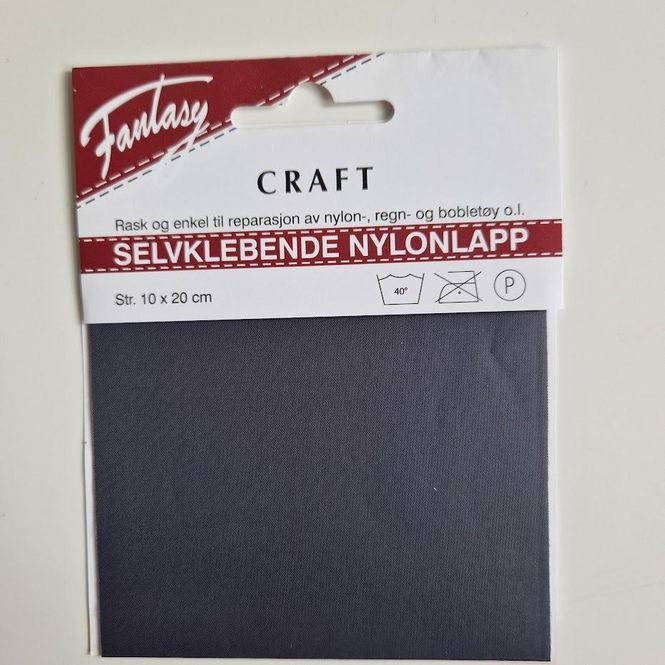 Hovedbilde Selvklebende reparasjonslapp nylon grå