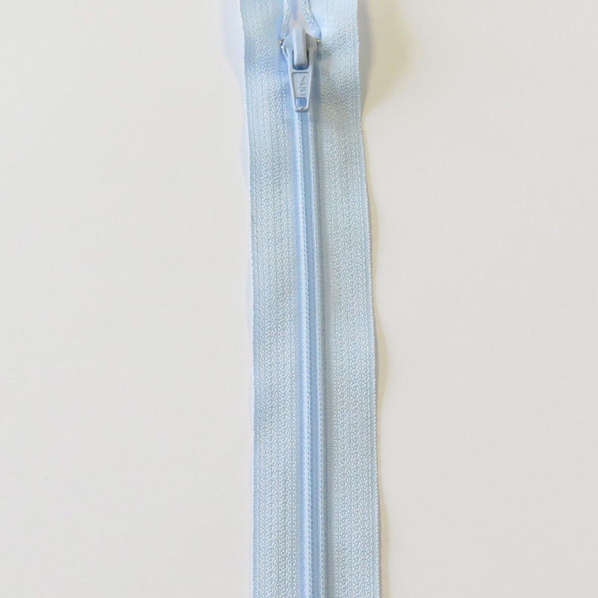 Delbar glidelås 6 mm spiral lys blå 55 cm