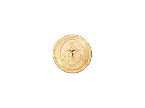 Metallknapp blazerknapp undersydd med anker gull 22 mm