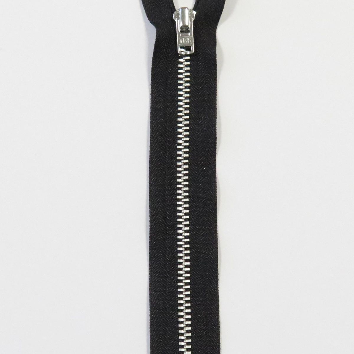 YKK ikke delbar aluminium 4 mm  sort 6 cm