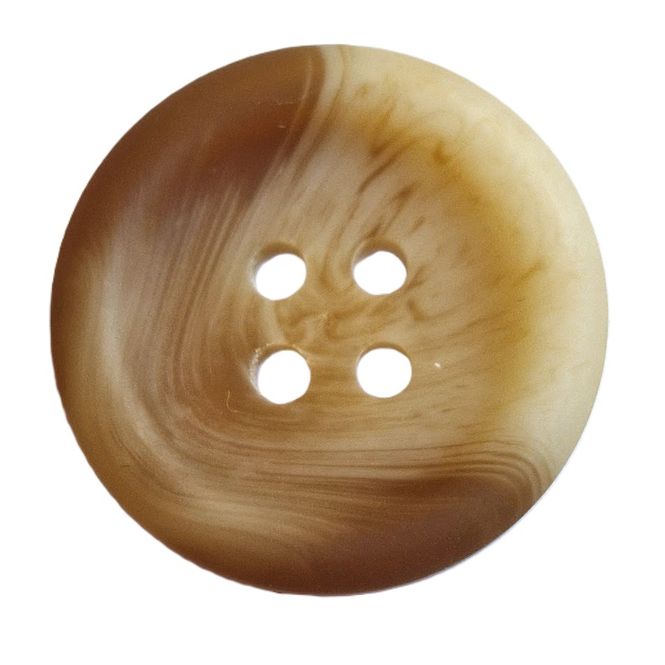 Hovedbilde Knapp 4 hull brun/beige 15 mm K201252