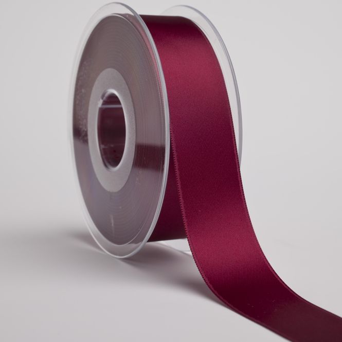 Hovedbilde Satin silkebånd 25 mm 0078 vinrød