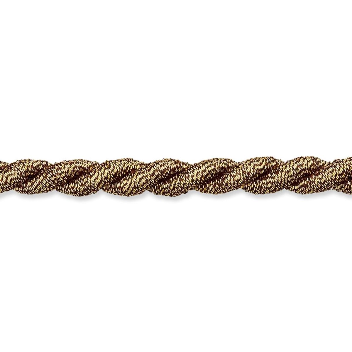 Tvinnet snor brokade 6mm antikk gull 