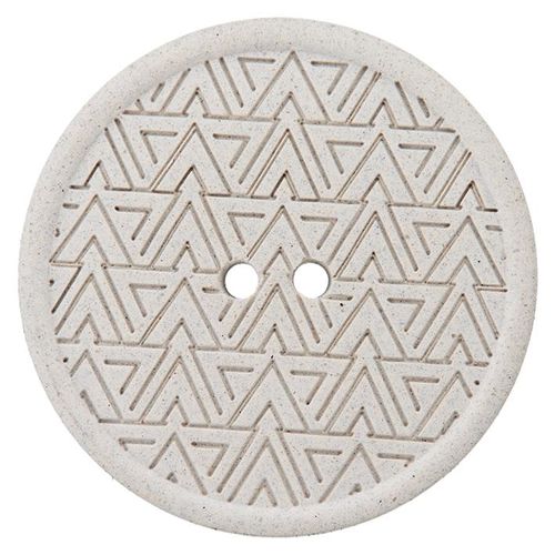 Resirkulert knapp av naturmateriale og polyester  lys grå 20 mm