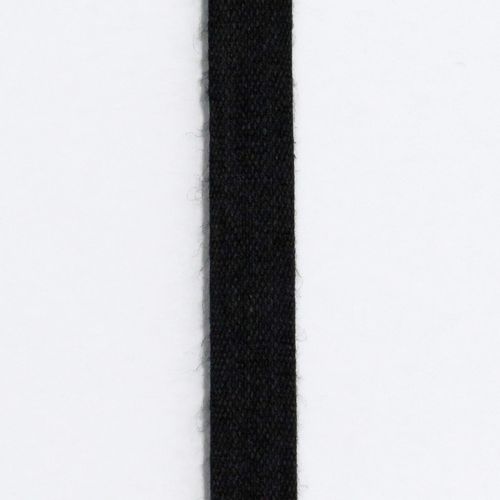 Bendelbånd bomull 6 mm sort