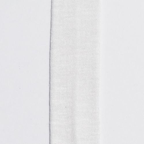 Jersey skråbånd viskose hvit 20 mm