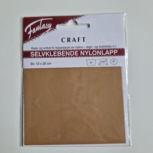 Selvklebende reparasjonslapp nylon beige