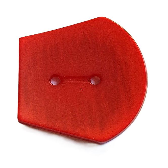Hovedbilde Knapp 2 hull oval form 34 mm rød