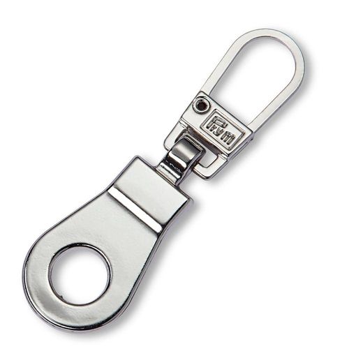  Glidelåstrekker med øye silver metal