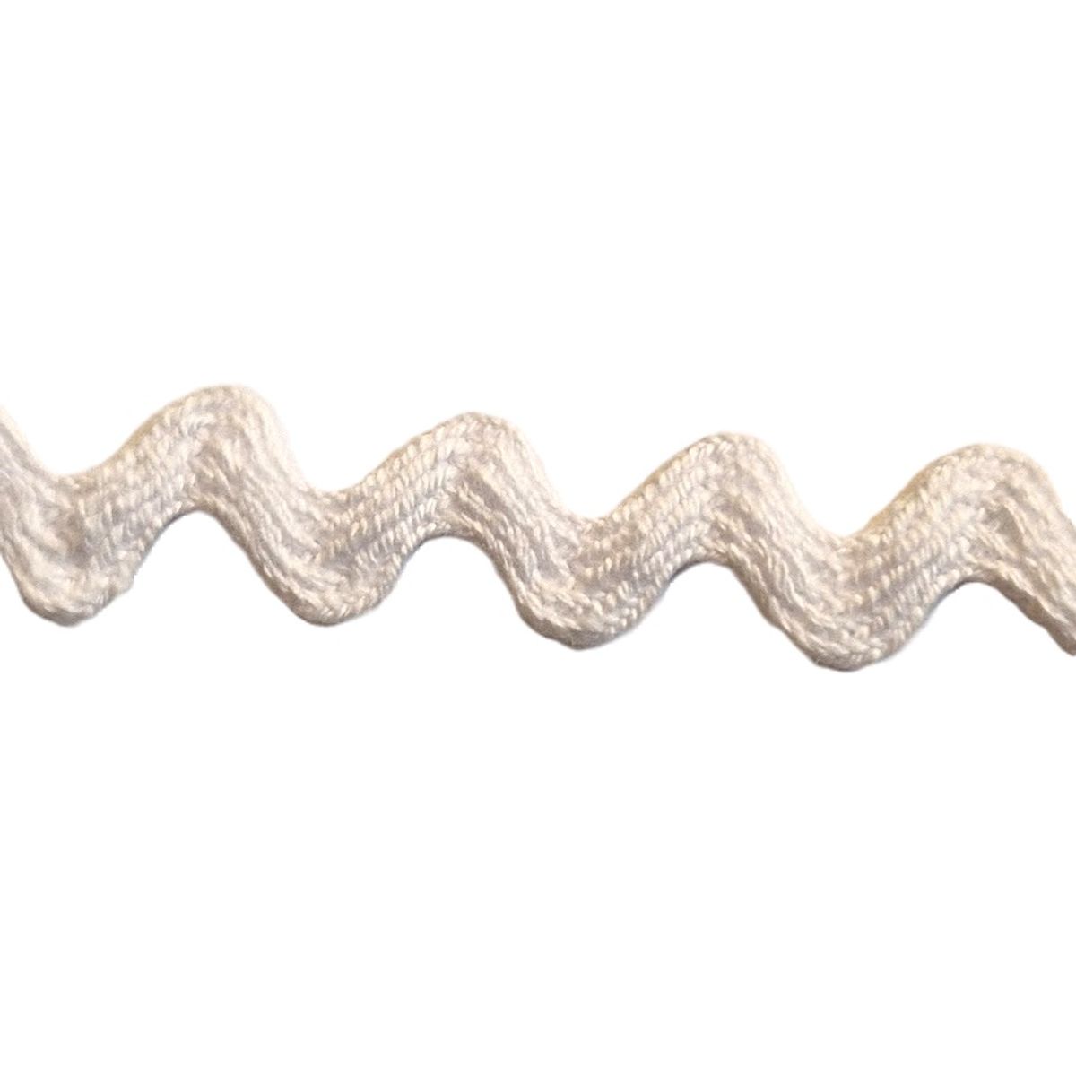 Kroklisse sikk sakk 10 mm hvit