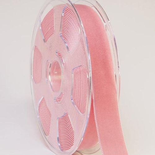 Fløyelsbånd 16 mm rosa