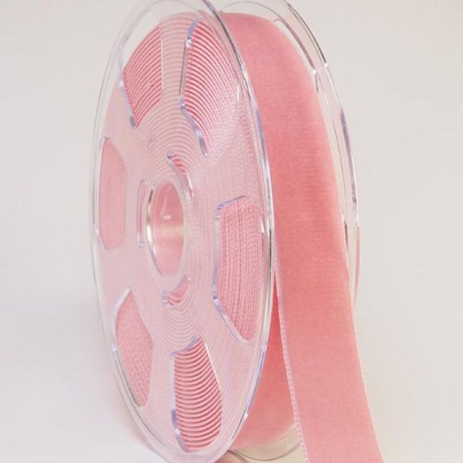 Hovedbilde Fløyelsbånd 16 mm rosa