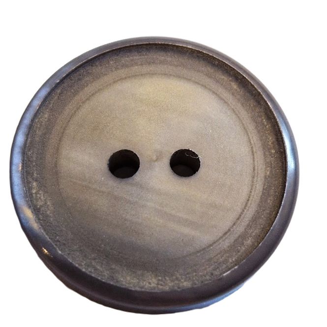 Hovedbilde Knapp av polyester 2 hull grå 15 mm