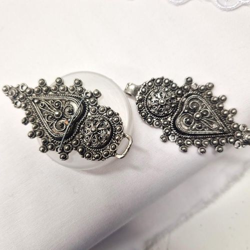 Tinnhekte gammel sølv 130 mm