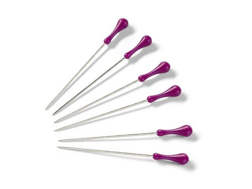 Easy grasp nåler 38mm sølv m/lilla holder