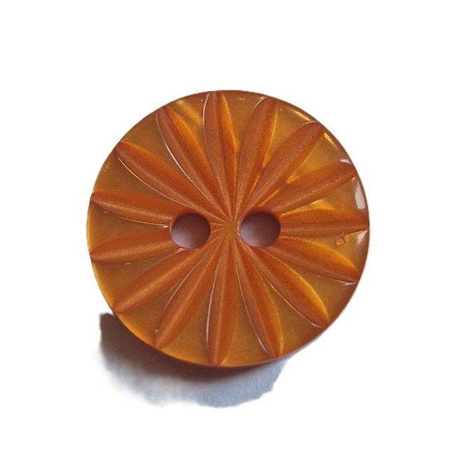 Hovedbilde Knapp 2 hull 13 mm blomst oransje