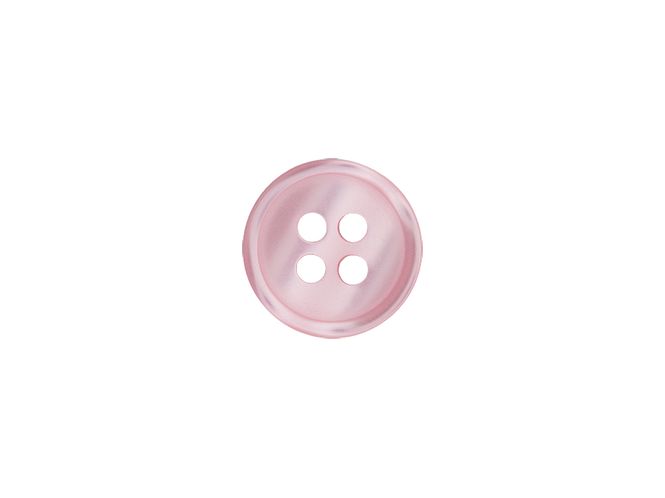 Hovedbilde Polyesterknapp 4 hulls bluseknapp rosa 11 mm