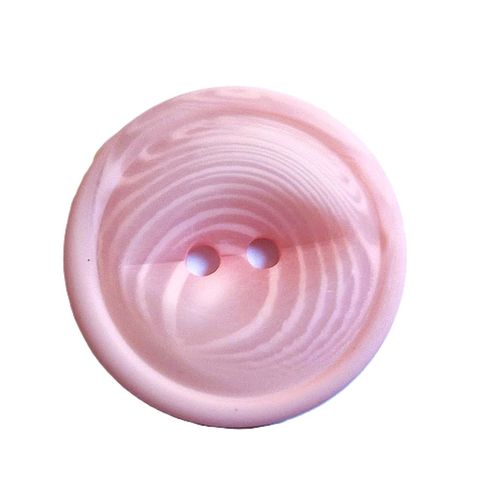 Knapp 2 hull matt lys rosa 18 mm