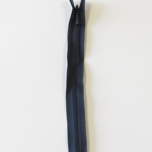 Usynlig glidelås spiral marine blå 45 cm
