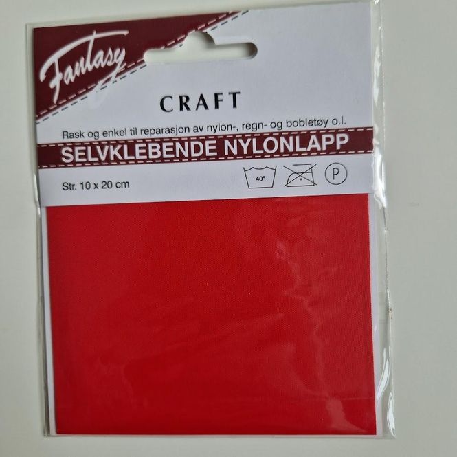 Hovedbilde Selvklebende reparasjonslapp nylon rød
