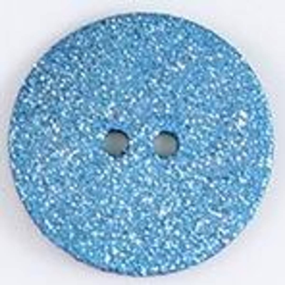 Perlemorsknapp 2 hulls med glitter blå 22 mm